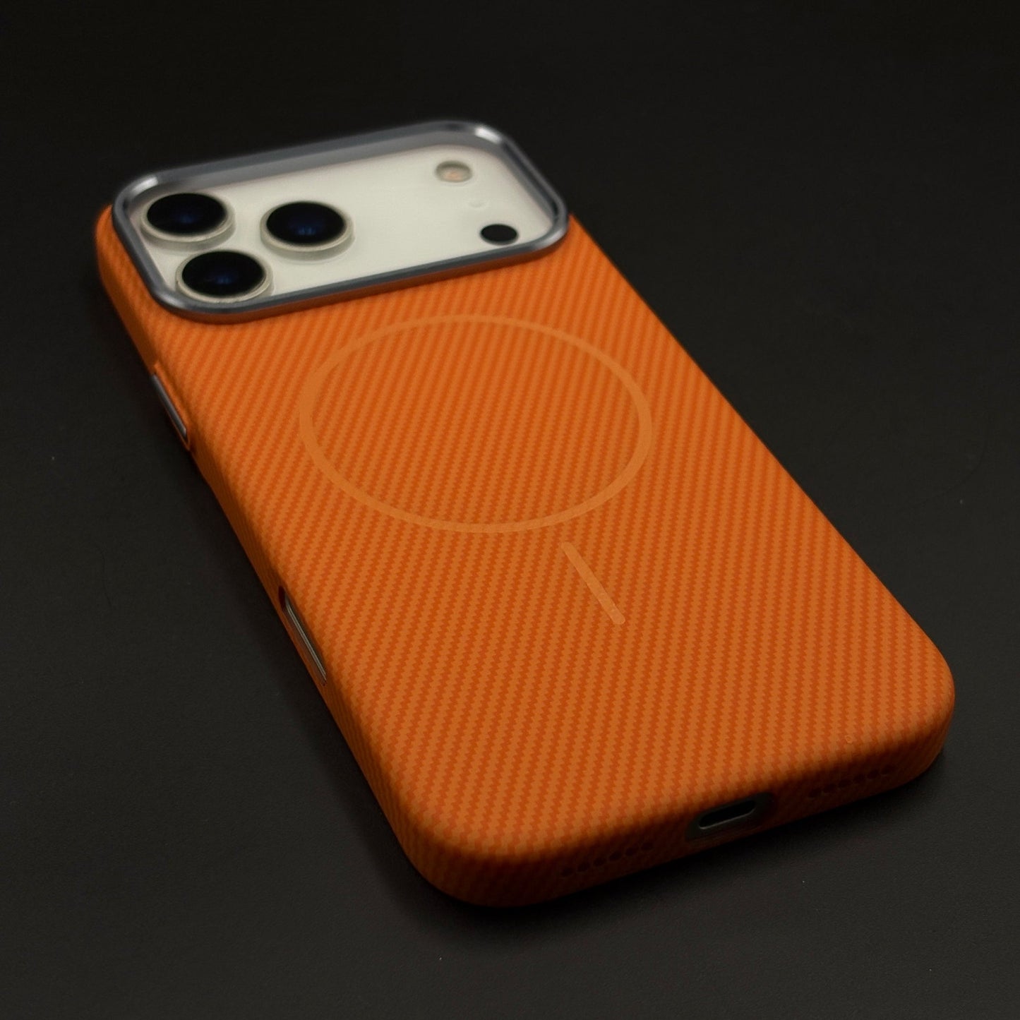Carbon Fibre MagSafe Case with Raised Metal Bezel for iPhone 17 Series