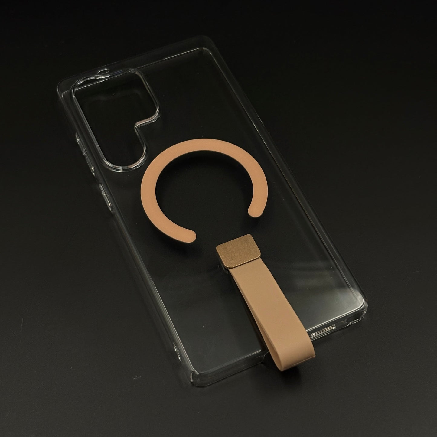 MagSafe Clear Phone Case Cover with Finger Strap Holder for Samsung Galaxy S24 Ultra