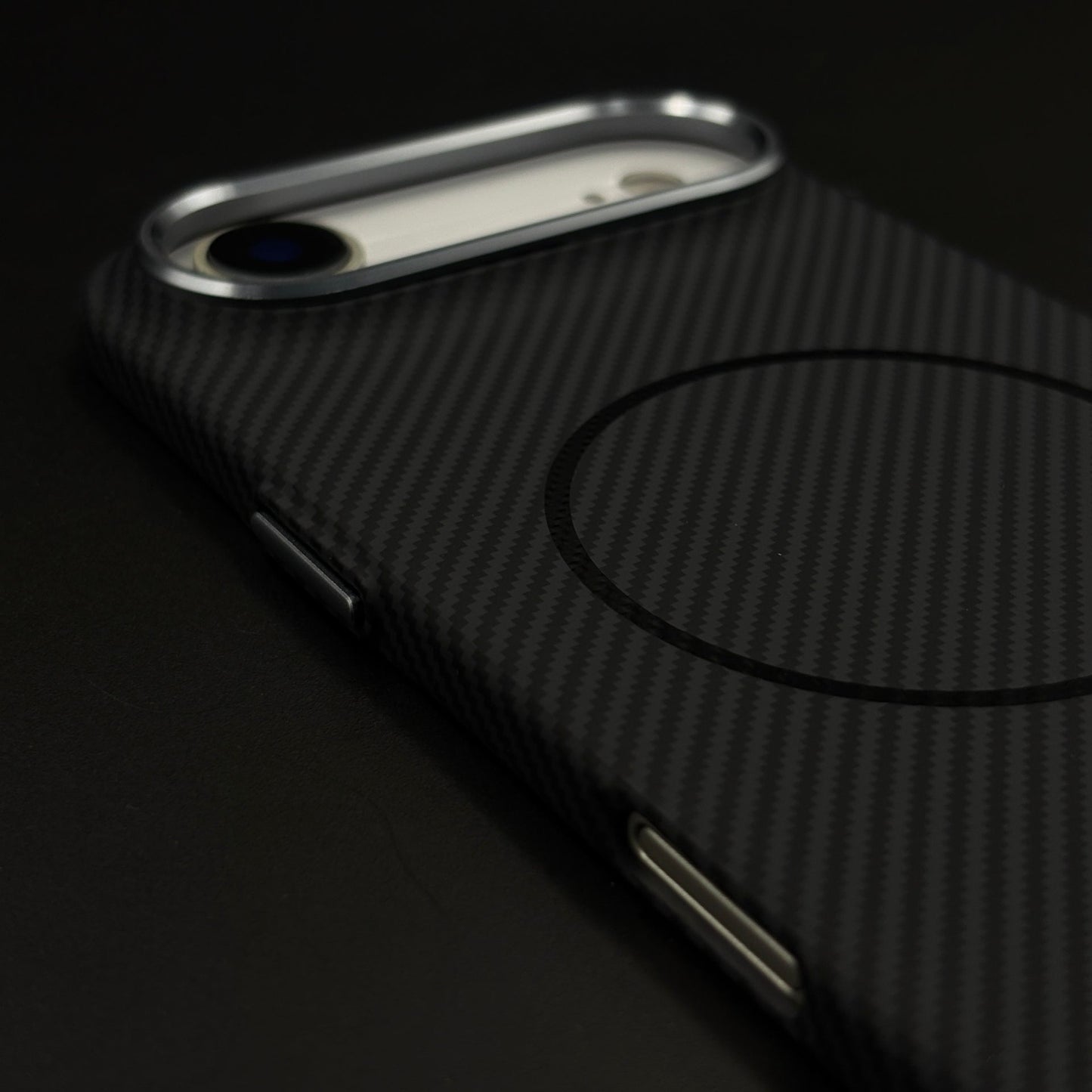 Carbon Fibre MagSafe Case with Raised Metal Bezel for iPhone 17 Air