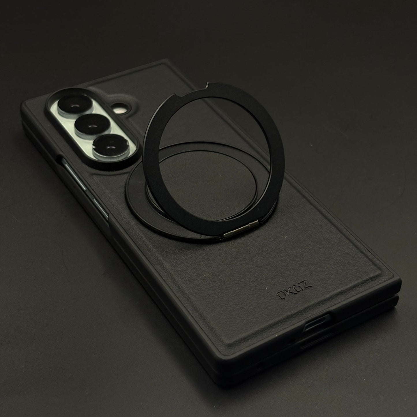 Luxury Leather MagSafe Case with Rotating Stand for Samsung Galaxy Z Fold 7