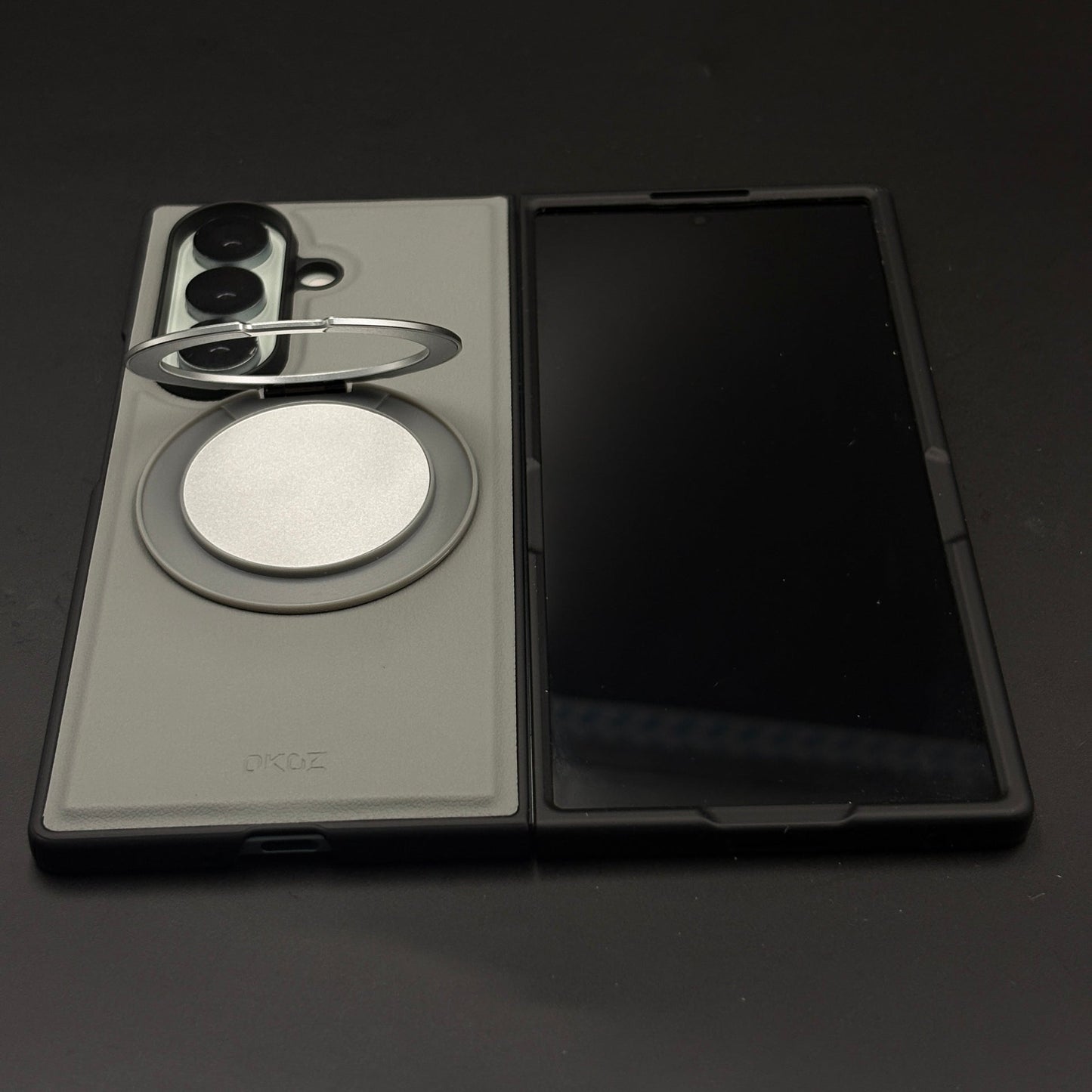 Luxury Leather MagSafe Case with Rotating Stand for Samsung Galaxy Z Fold 7