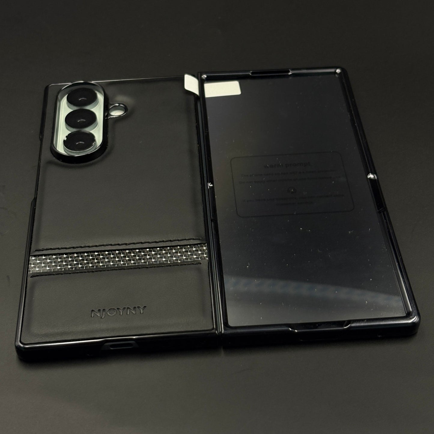Premium Leather Case with Front Screen Protector for Samsung Galaxy Z Fold 7