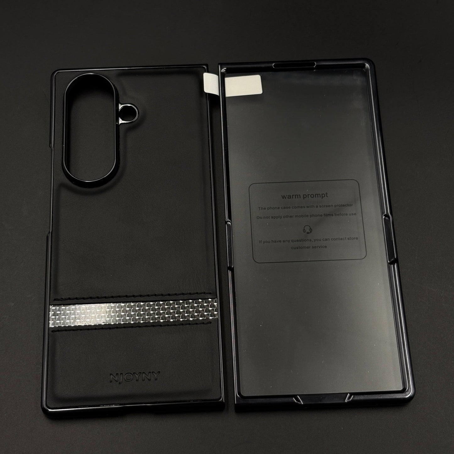 Premium Leather Case with Front Screen Protector for Samsung Galaxy Z Fold 7