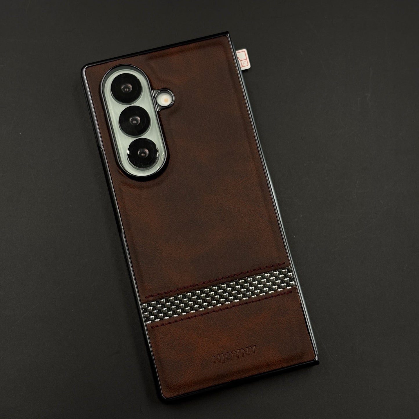 Premium Leather Case with Front Screen Protector for Samsung Galaxy Z Fold 7