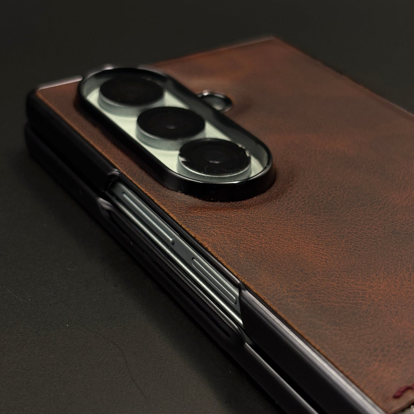Premium Leather Case with Front Screen Protector for Samsung Galaxy Z Fold 7