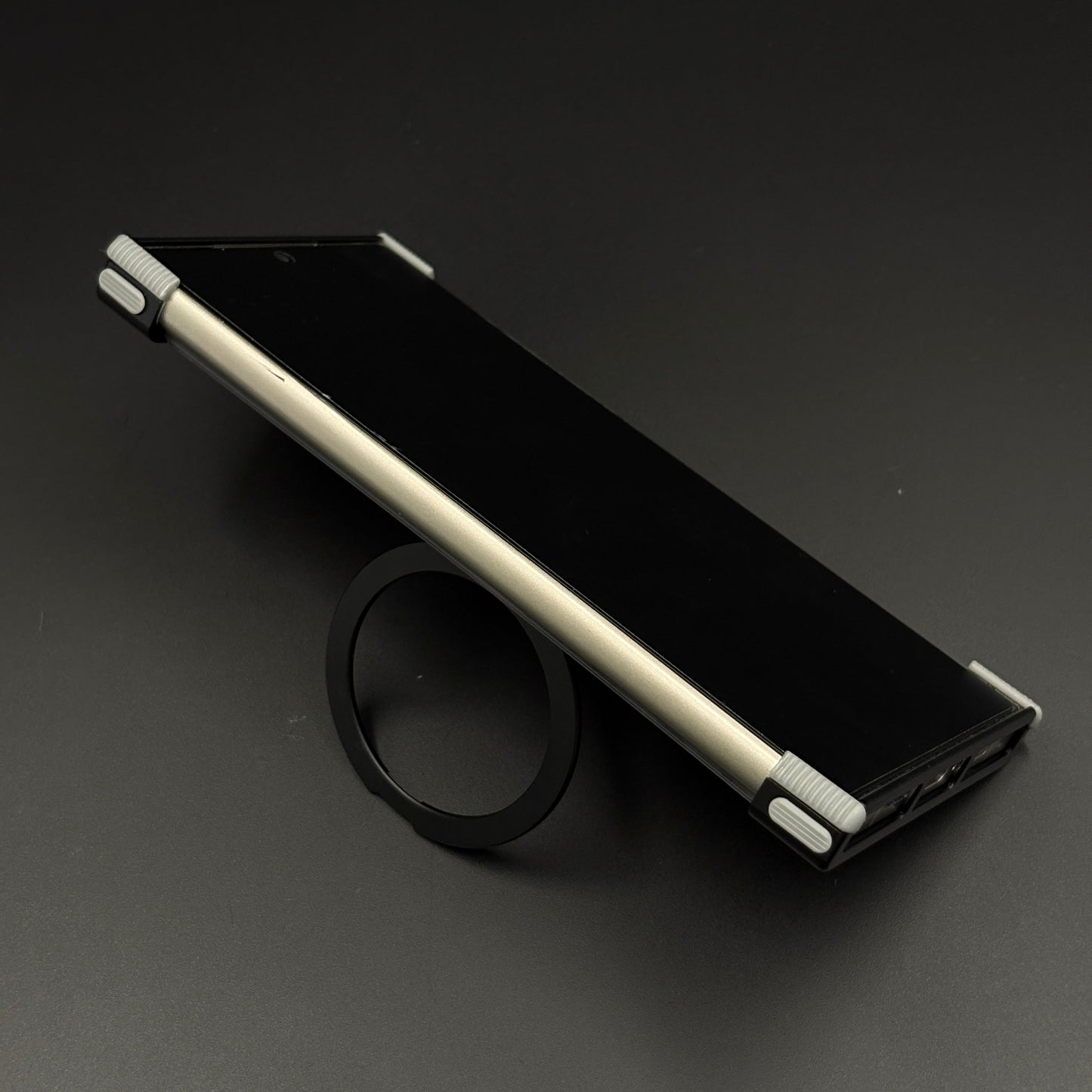 Mocha Carbon Metal Frame Case for Samsung Galaxy S24 Ultra | MagSafe Compatible with Phone Stand | Rugged Style Protection