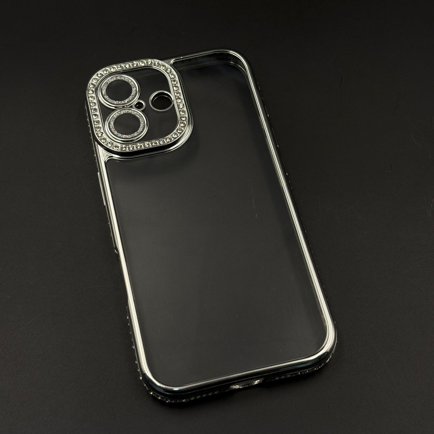Rhinestone Diamond Clear Case with Camera Protection for iPhone 17