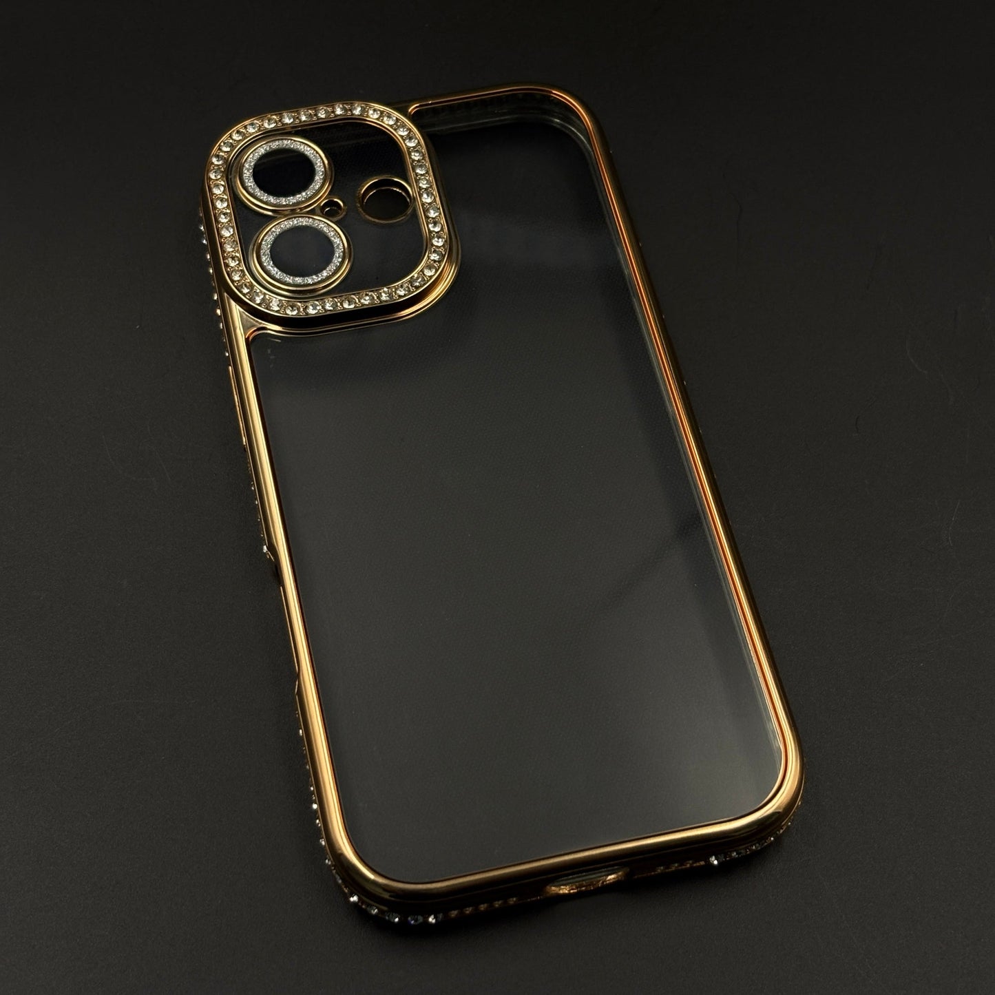 Rhinestone Diamond Clear Case with Camera Protection for iPhone 17