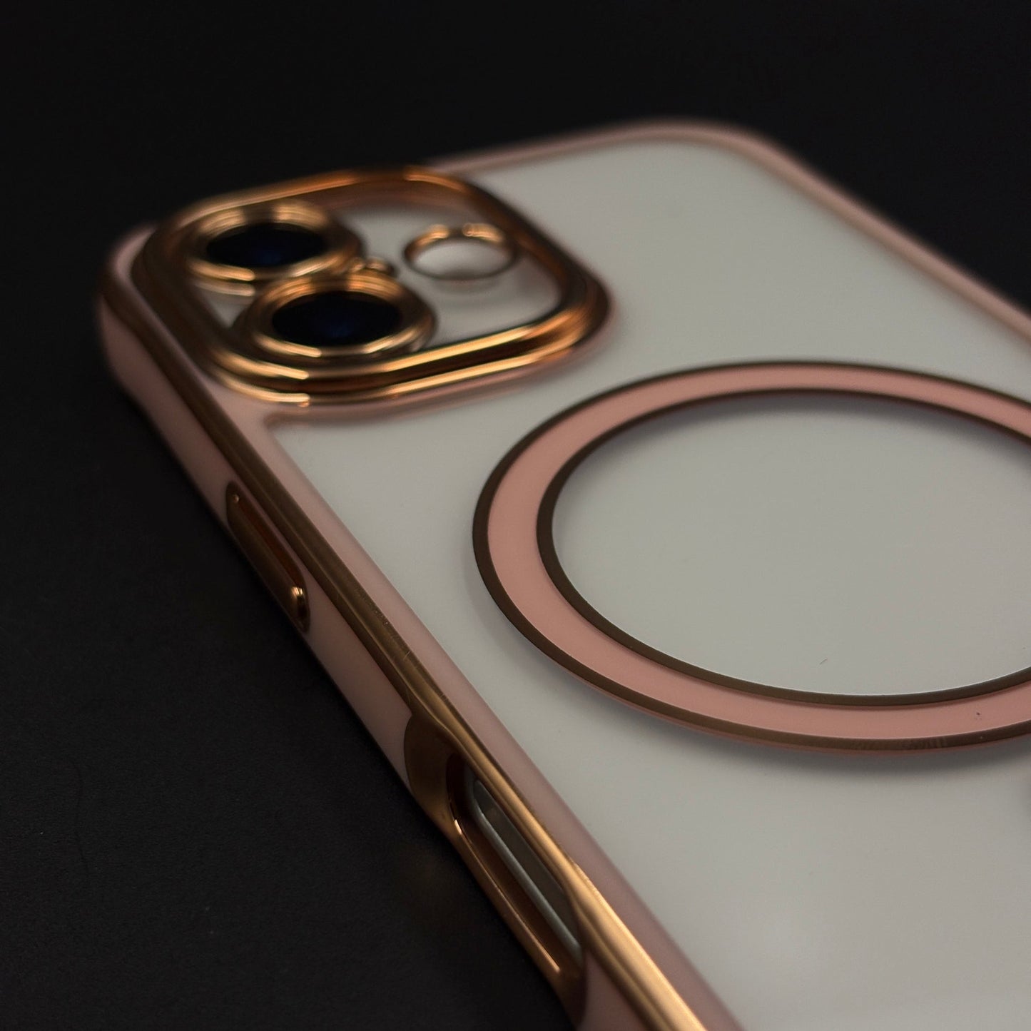 Gold Chrome MagSafe Clear Case with Camera Lens Kit for iPhone 17