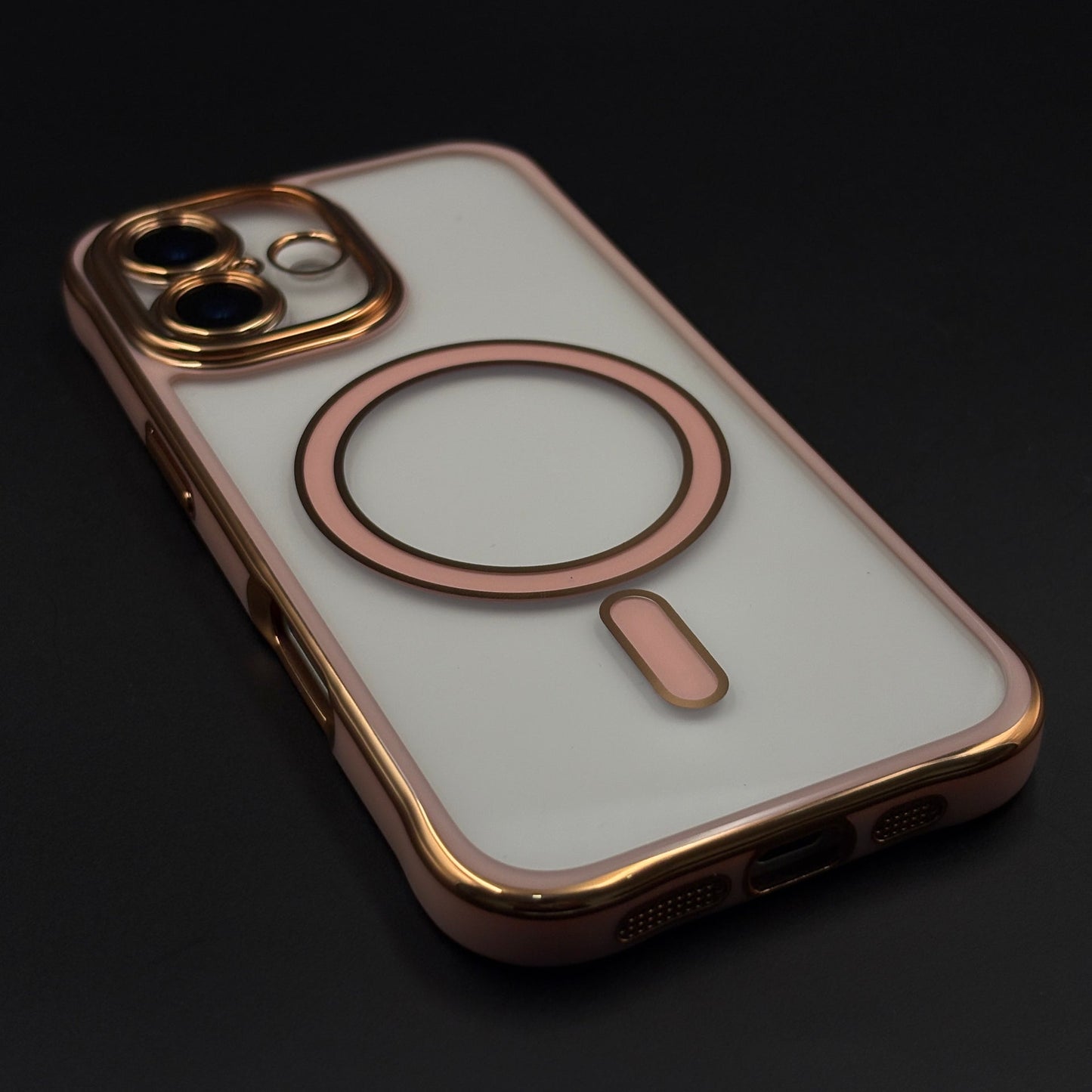 Gold Chrome MagSafe Clear Case with Camera Lens Kit for iPhone 17