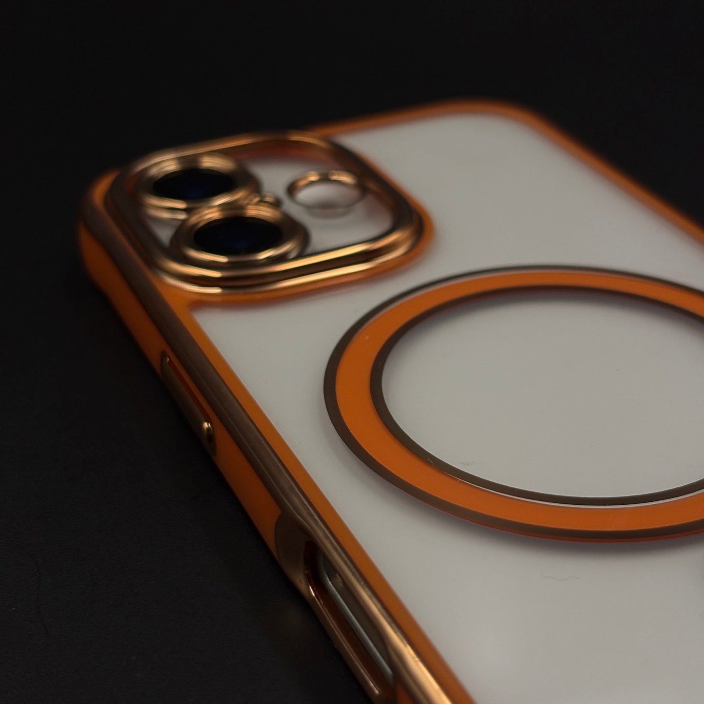 Gold Chrome MagSafe Clear Case with Camera Lens Kit for iPhone 17