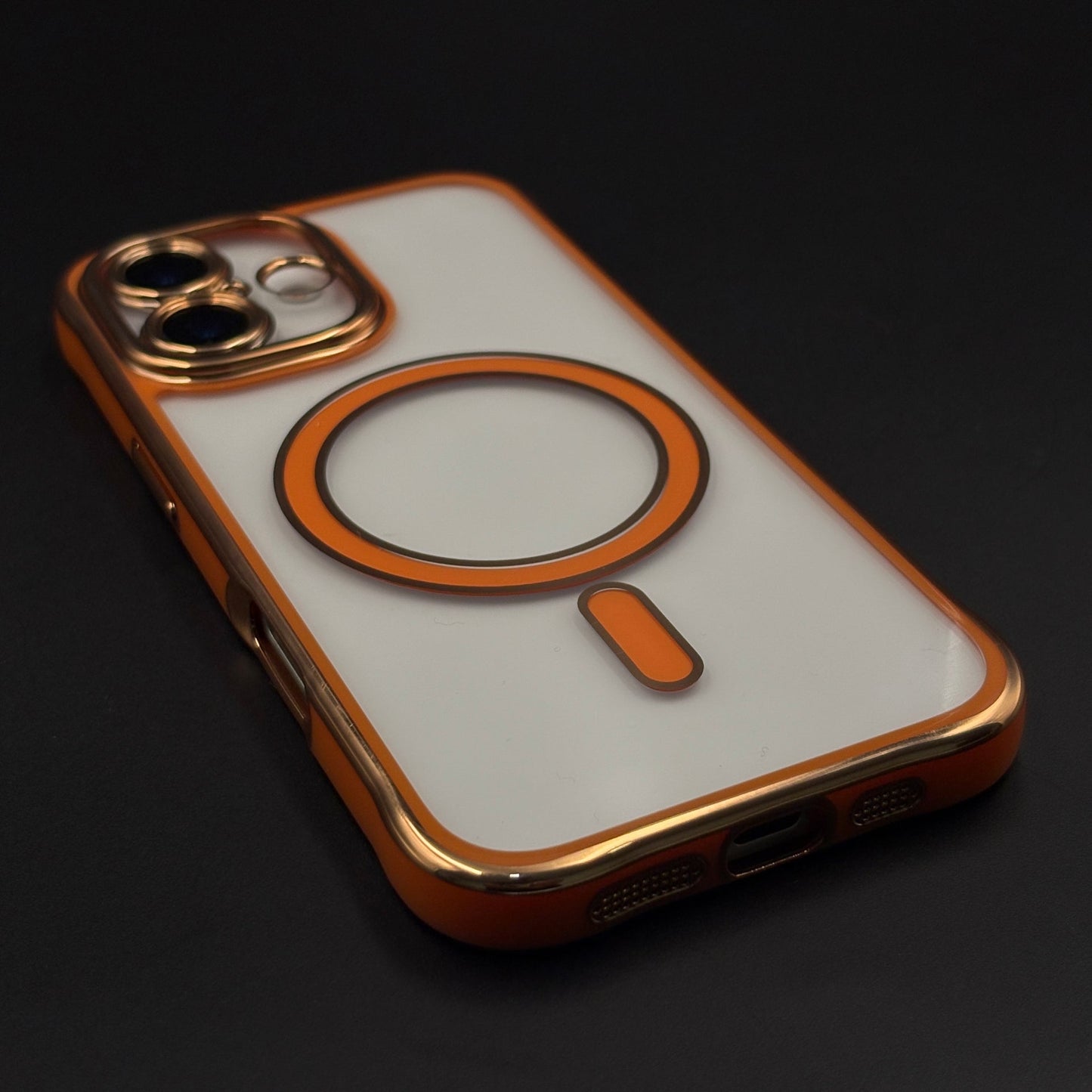 Gold Chrome MagSafe Clear Case with Camera Lens Kit for iPhone 17