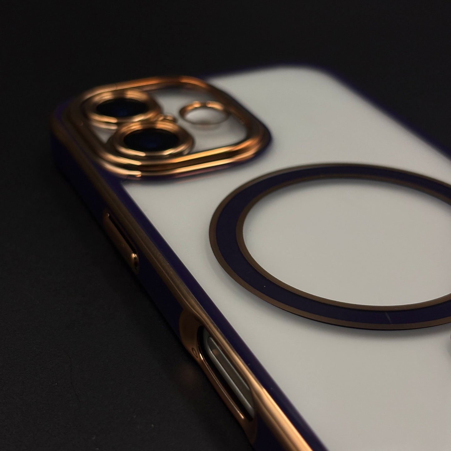 Gold Chrome MagSafe Clear Case with Camera Lens Kit for iPhone 17