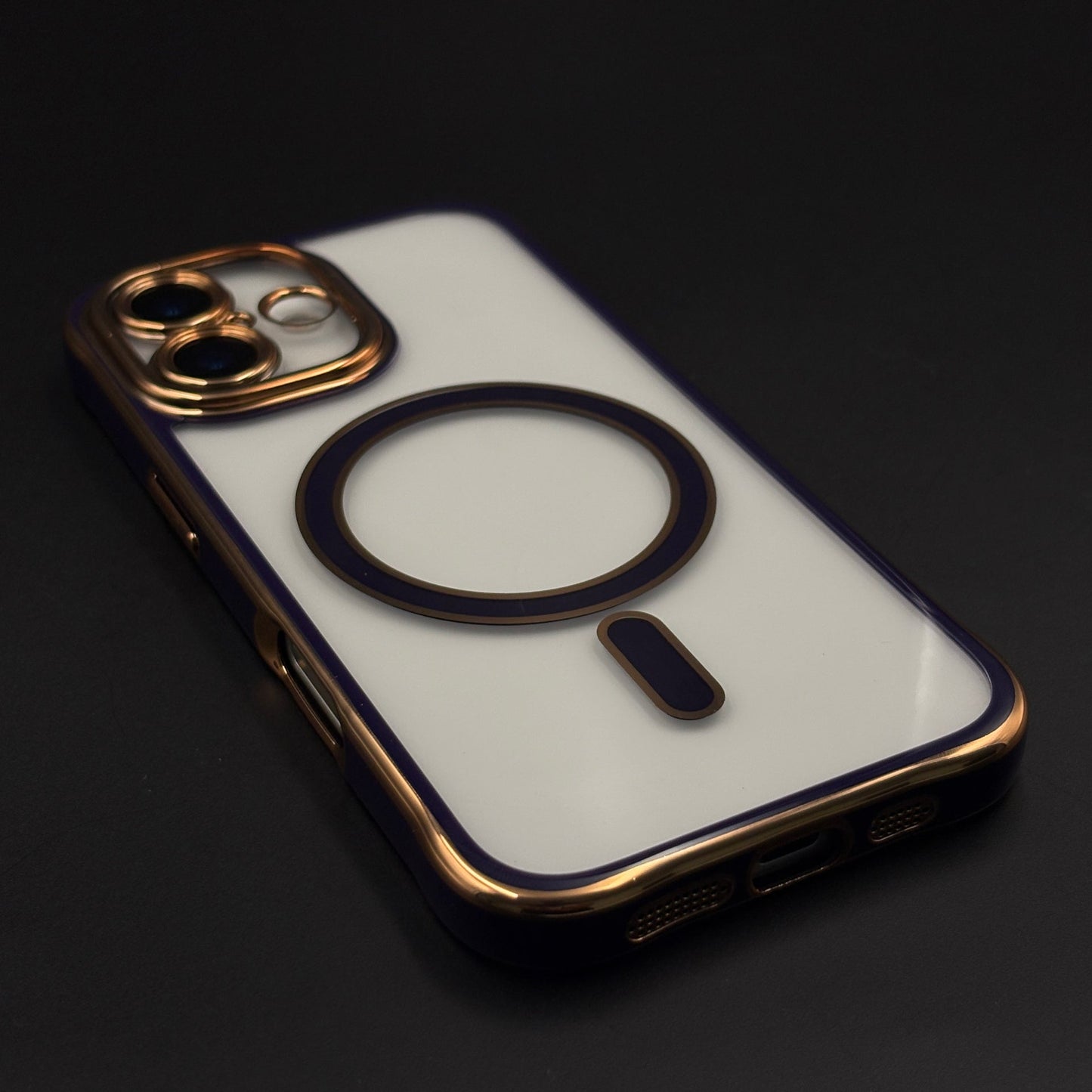 Gold Chrome MagSafe Clear Case with Camera Lens Kit for iPhone 17