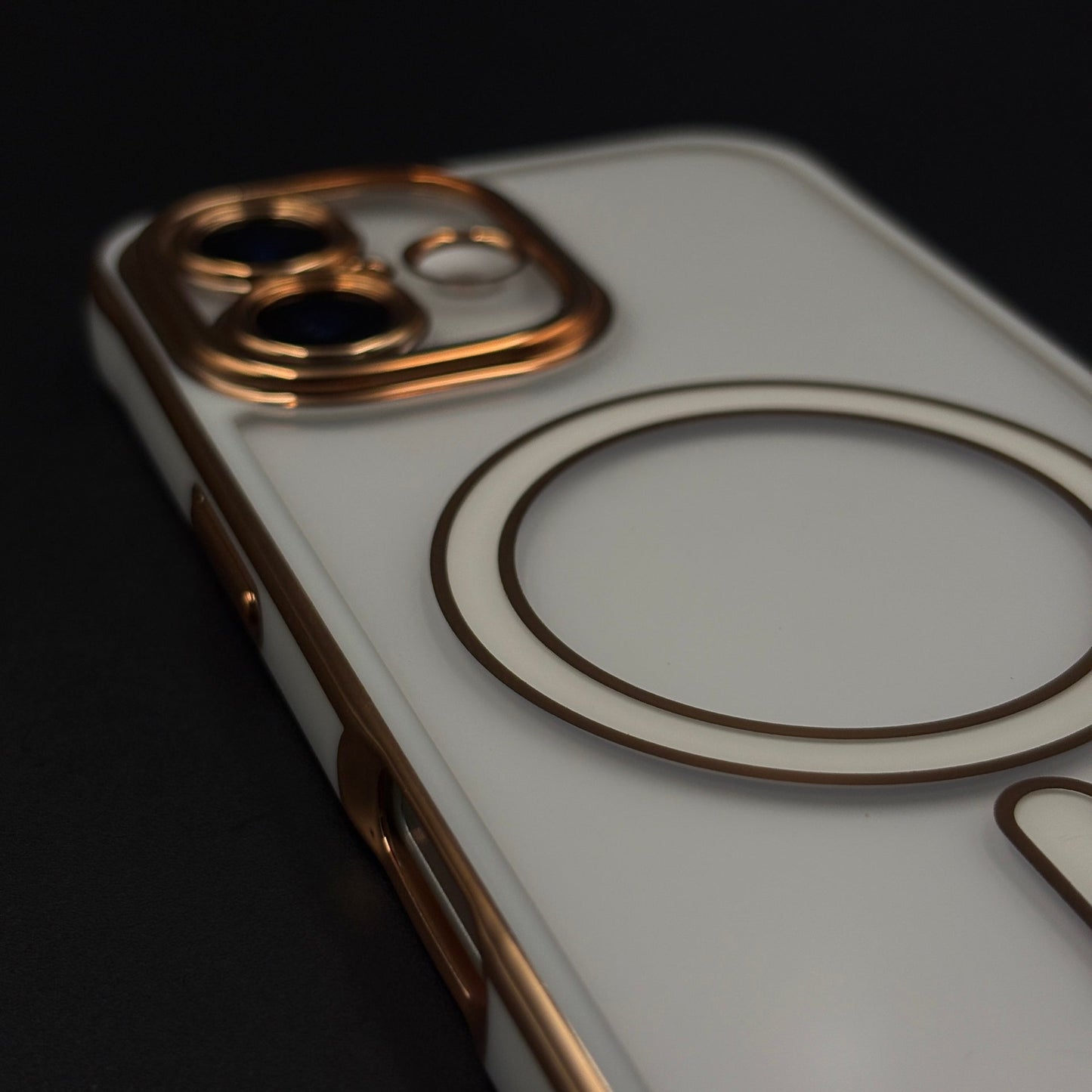 Gold Chrome MagSafe Clear Case with Camera Lens Kit for iPhone 17