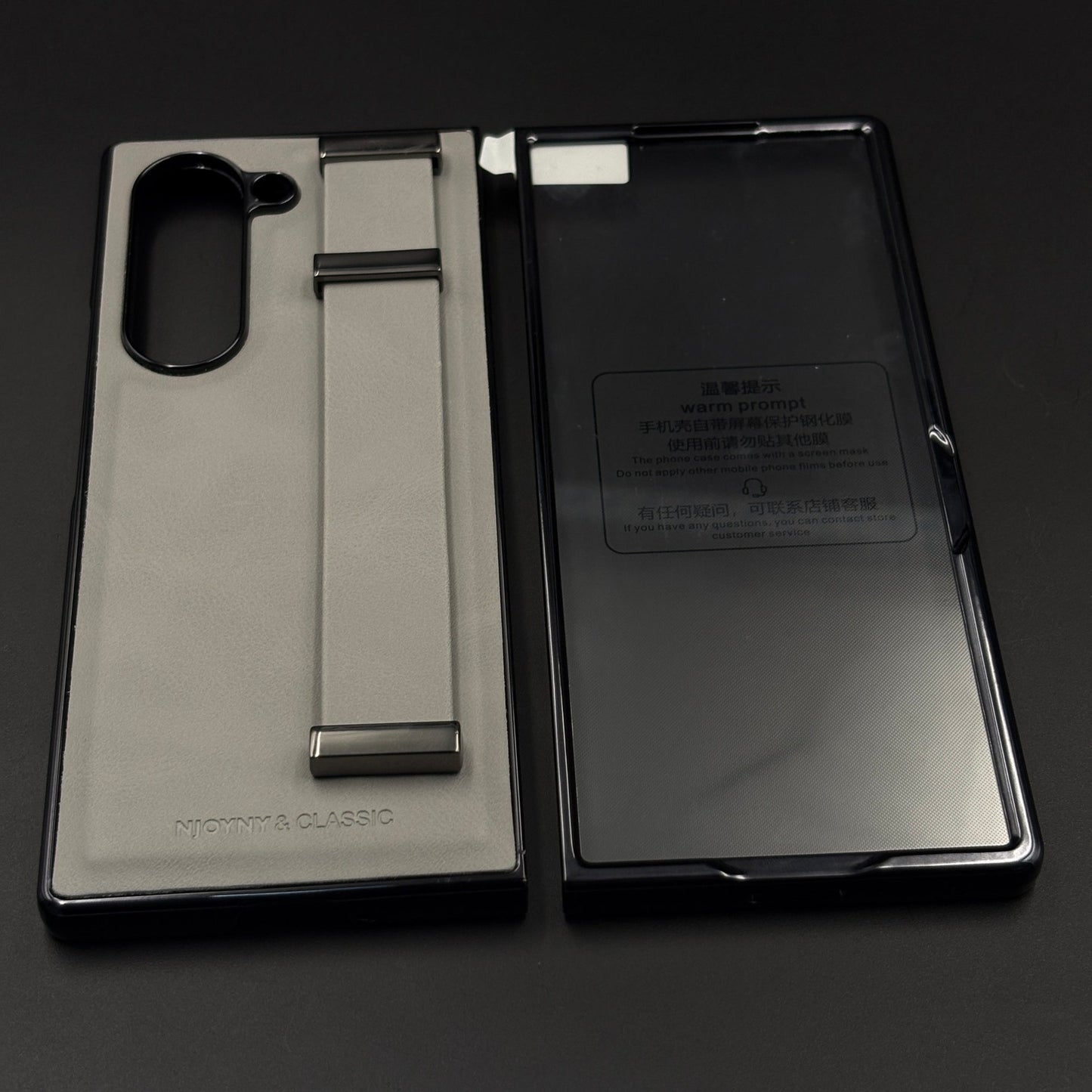 Belt Grip Holder Leather Case with Front Screen Protector for Samsung Galaxy Z Fold 6