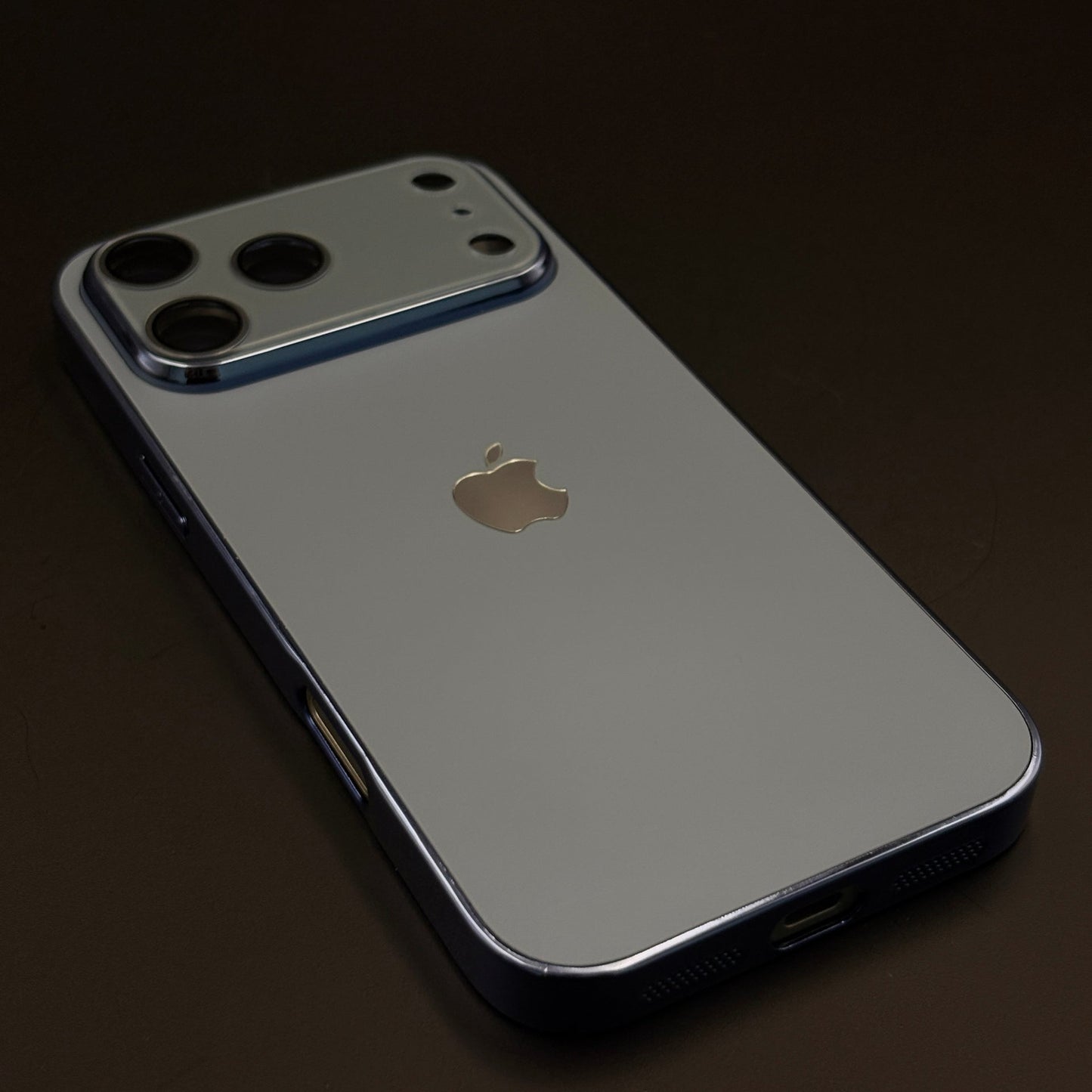 Luxury Backplane Glass Chromatic Lens Shield Matte Case for iPhone 17 Series