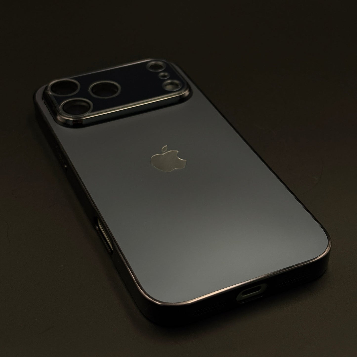 Luxury Backplane Glass Chromatic Lens Shield Matte Case for iPhone 17 Series