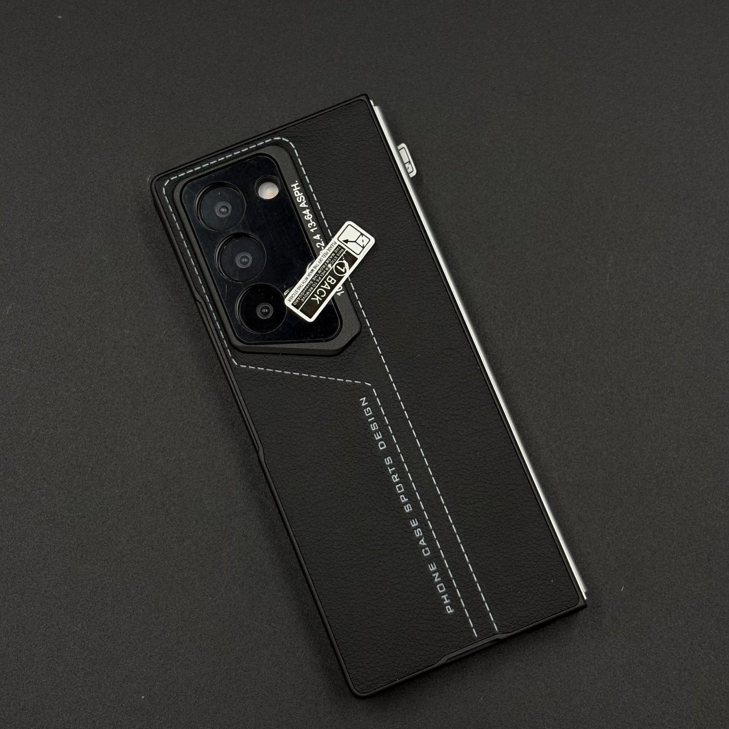 Luxury Stitched Leather Case for Samsung Galaxy Z Fold 6 | Front Screen Protector  | Shockproof & Stylish
