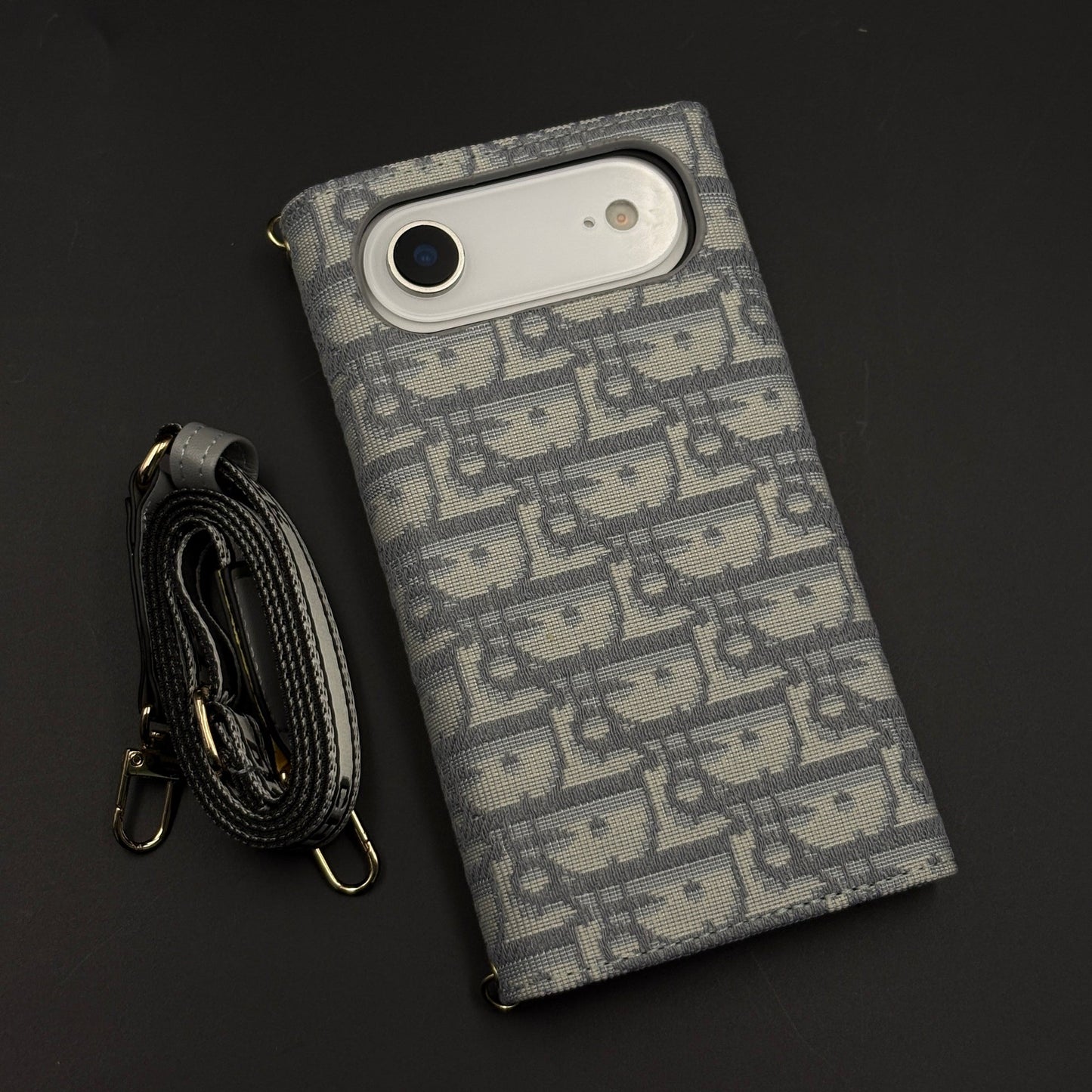 Luxury Embroidery CD Cardholder Case with Crossbody Sling for iPhone 17 Air