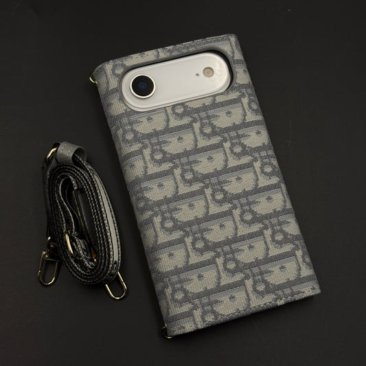 Luxury Embroidery CD Cardholder Case with Crossbody Sling for iPhone 17 Air