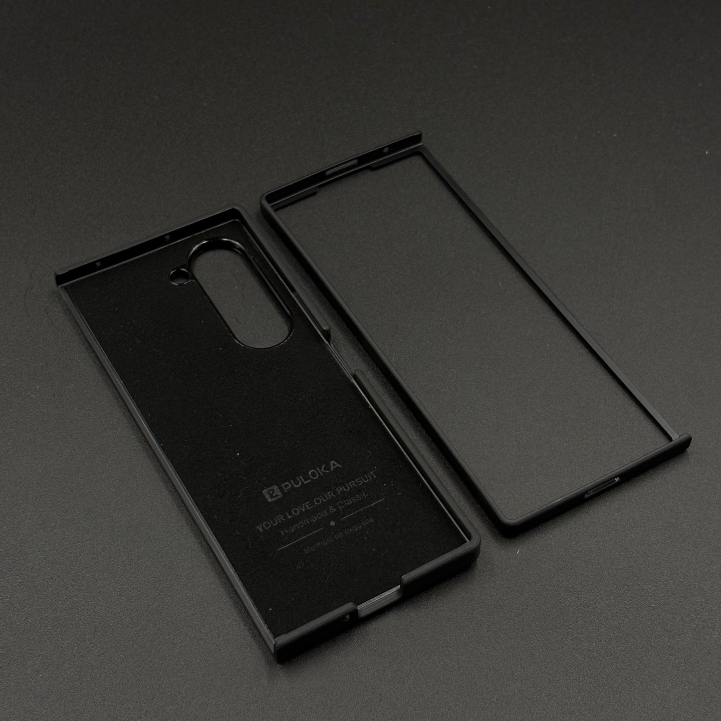 Premium Grid Leather Feel Case with Metal Kickstand For Samsung Galaxy Z Fold 6 | Woven Texture | Executive Style Protection