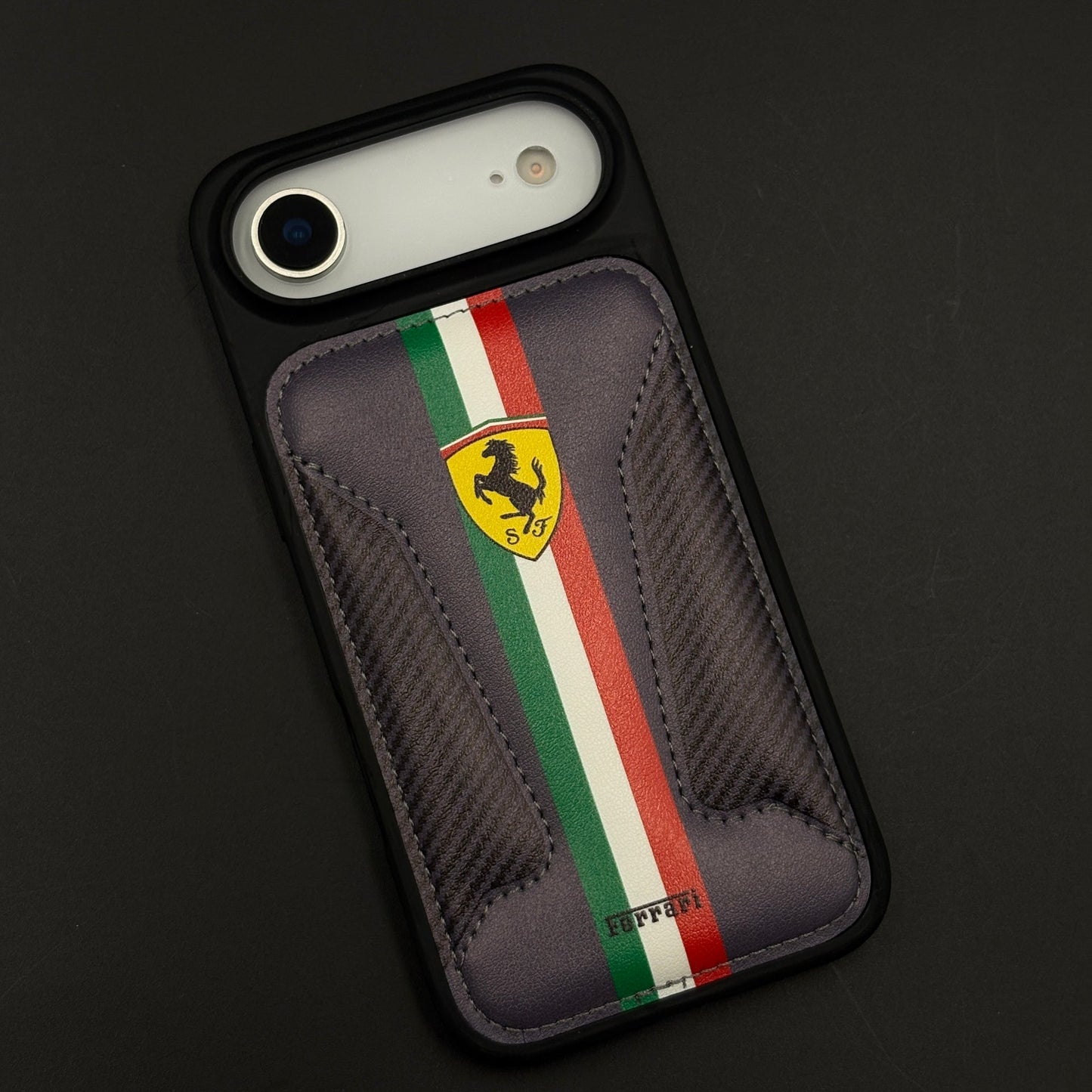 Motorsport Racing Inspired FR Stripe Stitched Leather Case for iPhone 17 Air