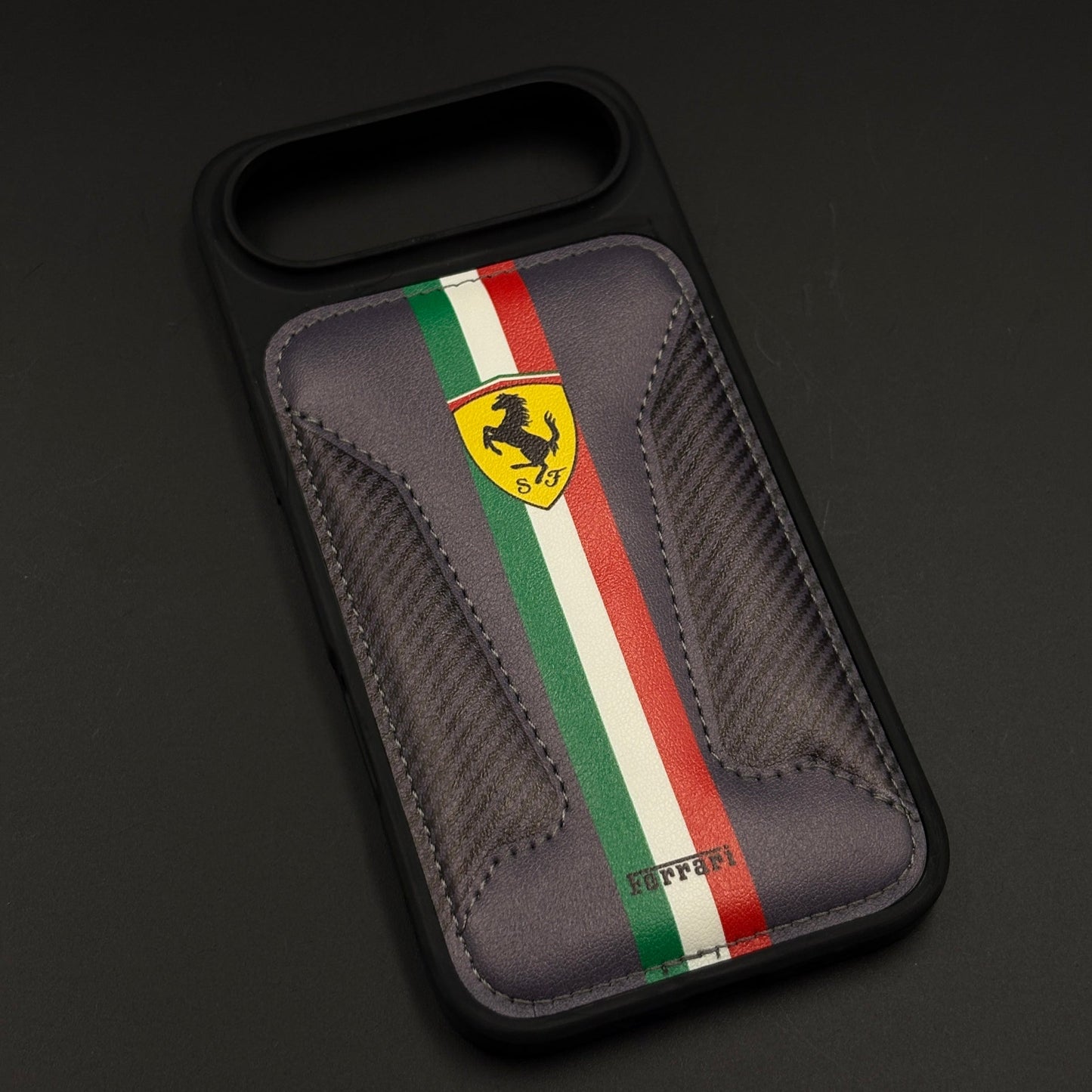 Motorsport Racing Inspired FR Stripe Stitched Leather Case for iPhone 17 Air