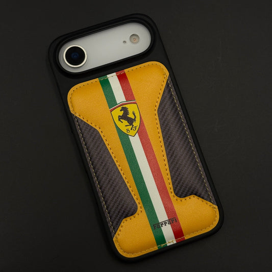 Motorsport Racing Inspired FR Stripe Stitched Leather Case for iPhone 17 Air