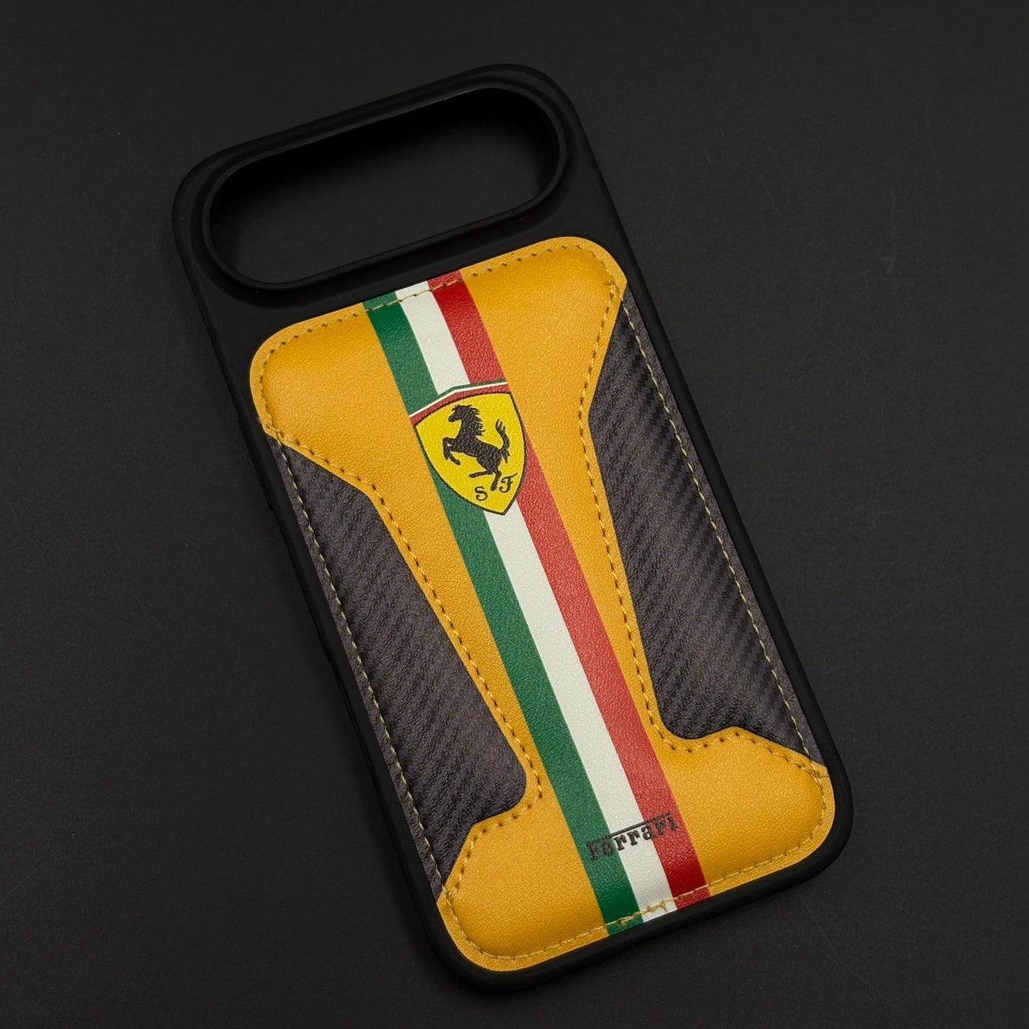 Motorsport Racing Inspired FR Stripe Stitched Leather Case for iPhone 17 Air
