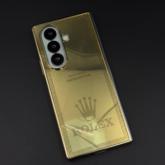 Handcrafted 24K Gold Plated Watch Brand Case for Samsung Galaxy Z Fold 7 | Luxury Limited Edition Cover