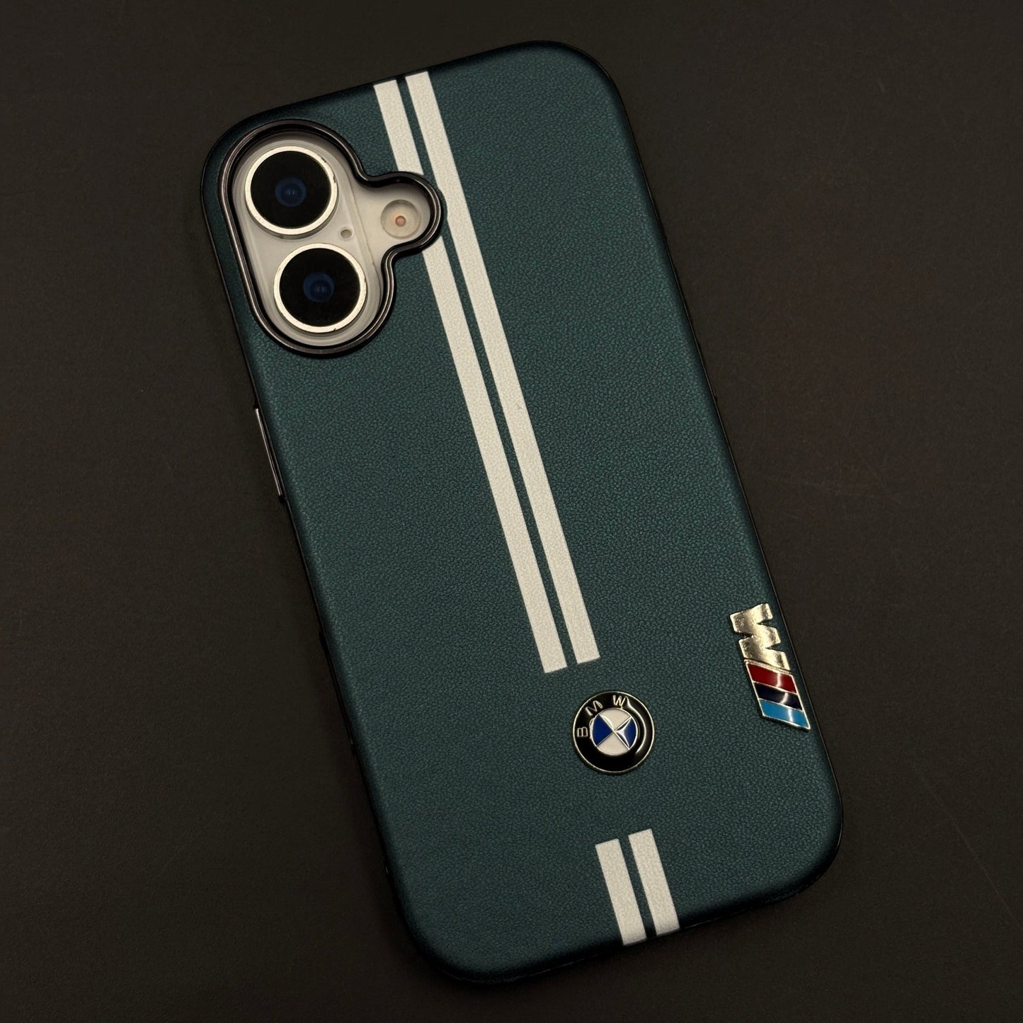 Motorsport Inspired M Performance Stripe Leather Case for iPhone 17