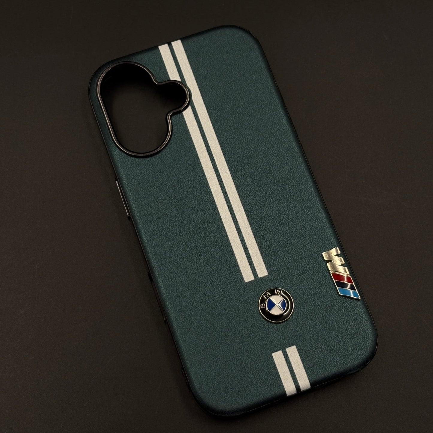 Motorsport Inspired M Performance Stripe Leather Case for iPhone 17