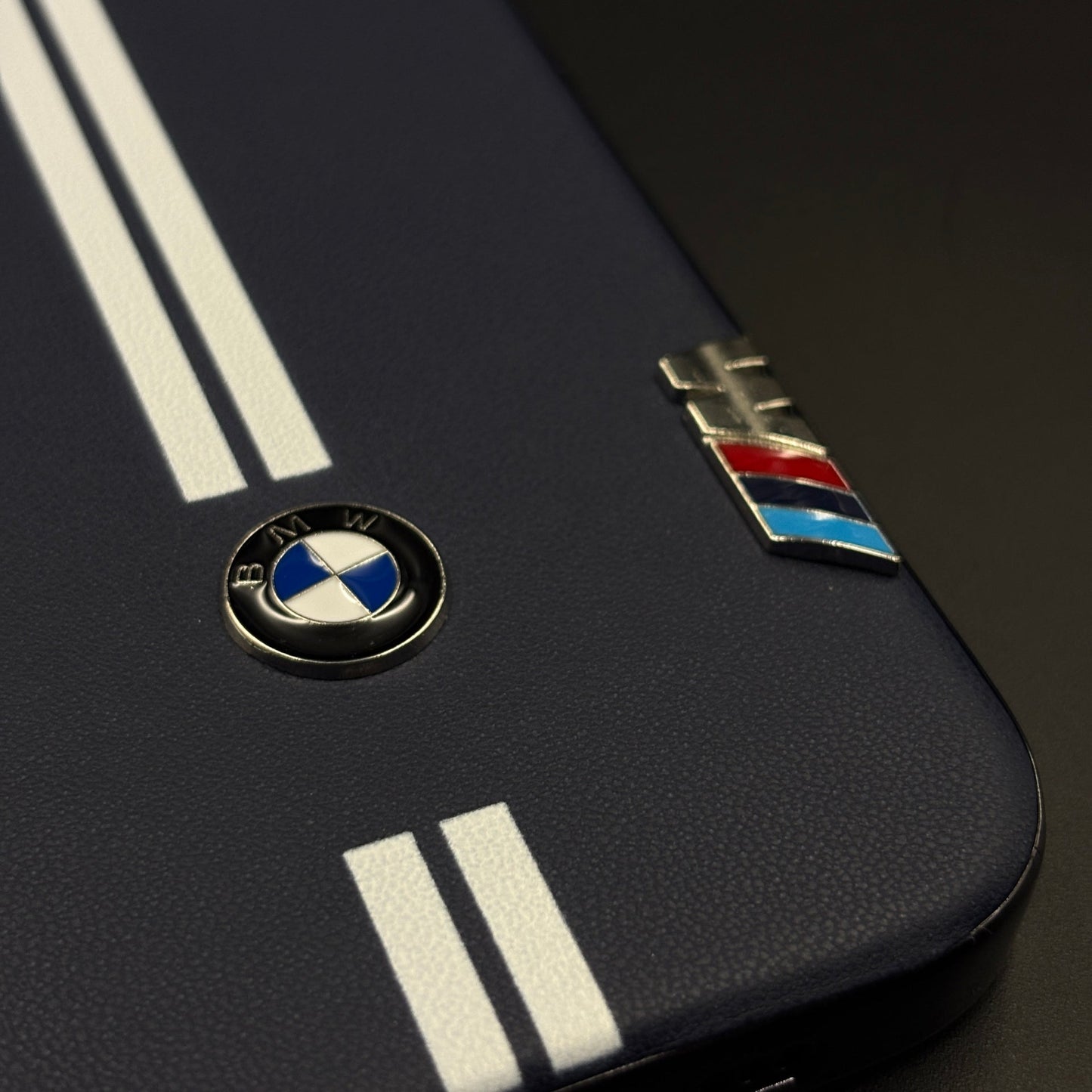 Motorsport Inspired M Performance Stripe Leather Case for iPhone 17