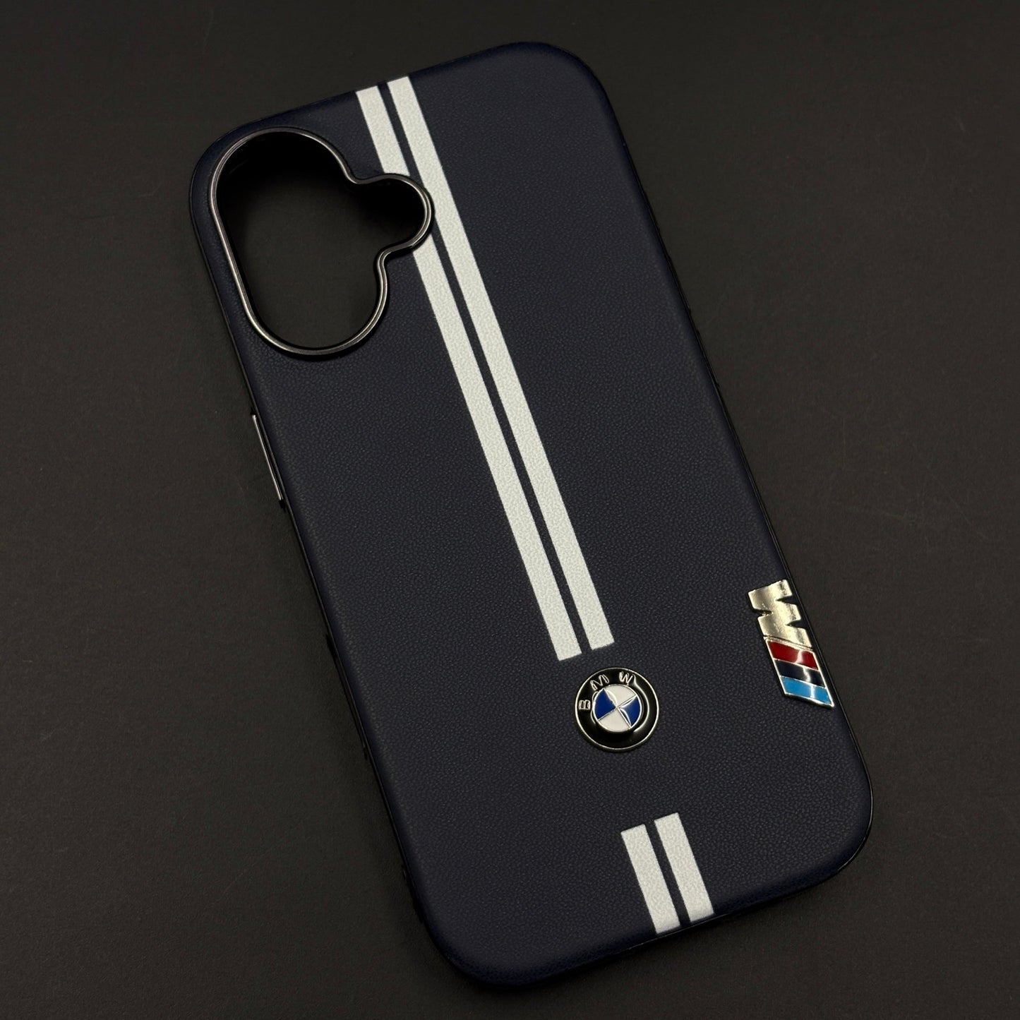 Motorsport Inspired M Performance Stripe Leather Case for iPhone 17