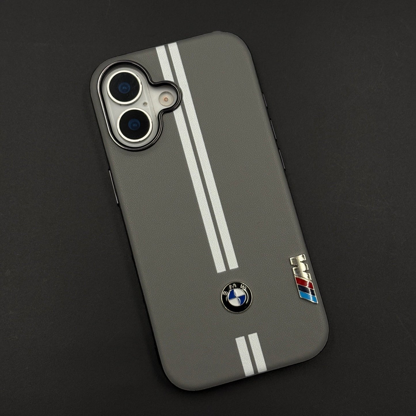 Motorsport Inspired M Performance Stripe Leather Case for iPhone 17