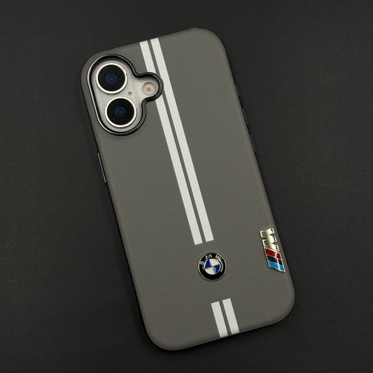 Motorsport Inspired M Performance Stripe Leather Case for iPhone 17