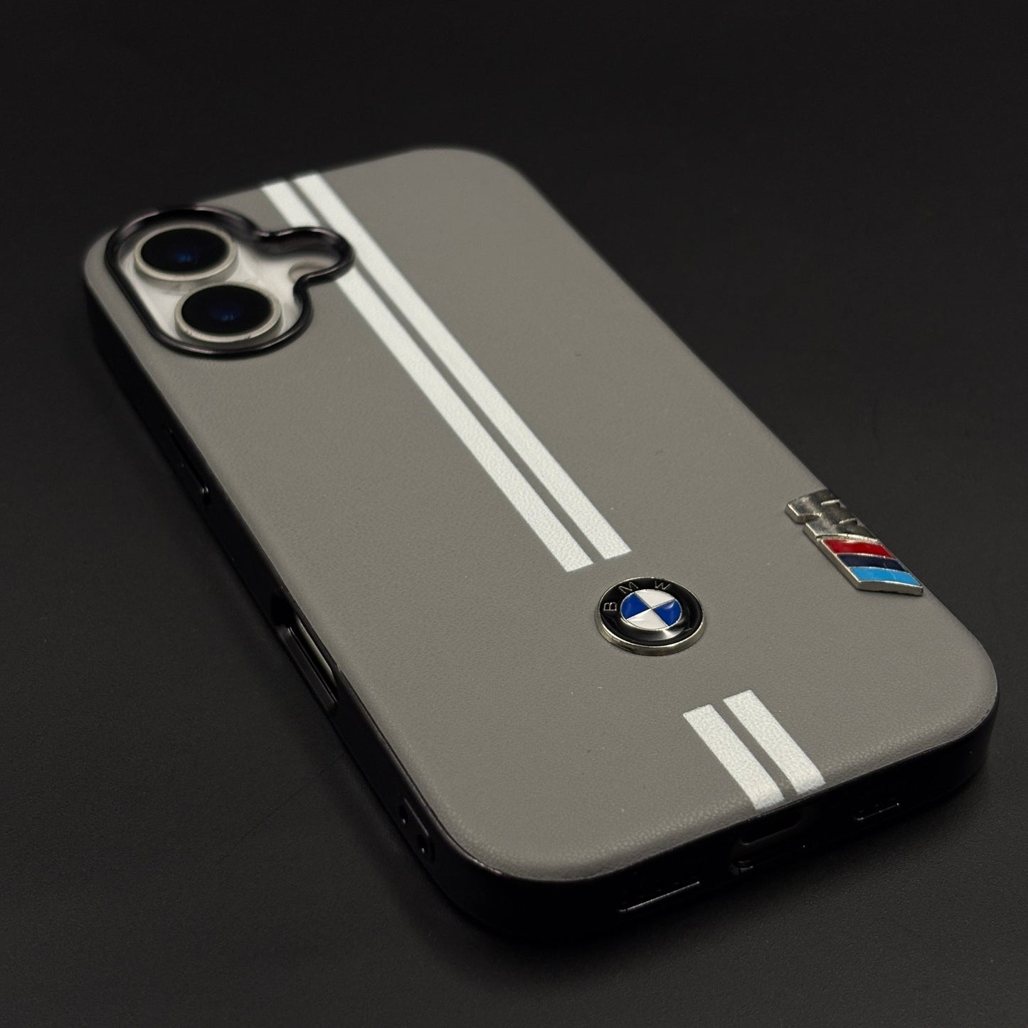 Motorsport Inspired M Performance Stripe Leather Case for iPhone 17