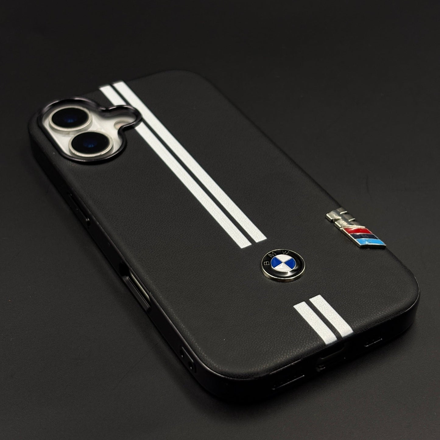 Motorsport Inspired M Performance Stripe Leather Case for iPhone 17
