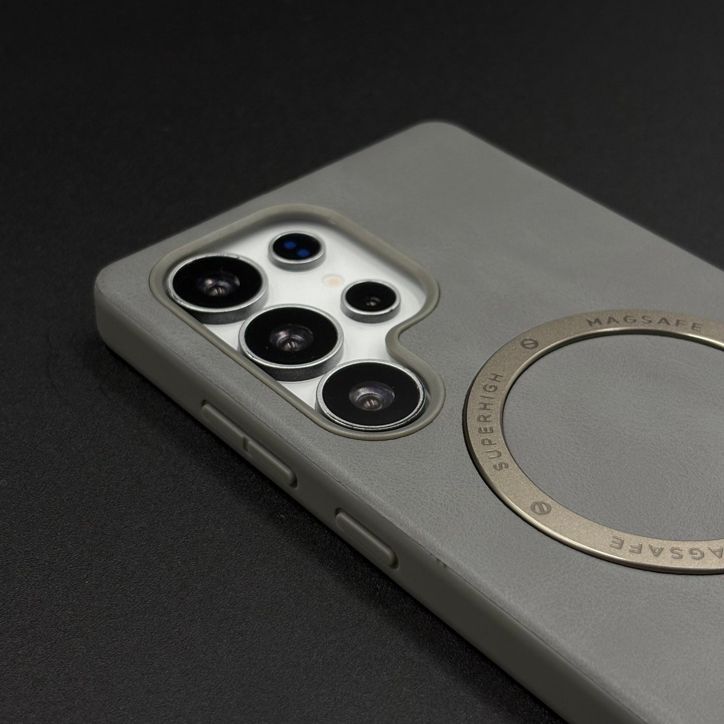 Luxury Leather MagSafe Case for Samsung Galaxy S25 Ultra | Premium Magnetic Charging Support