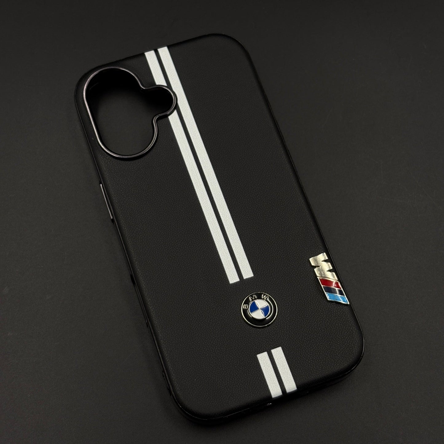 Motorsport Inspired M Performance Stripe Leather Case for iPhone 17
