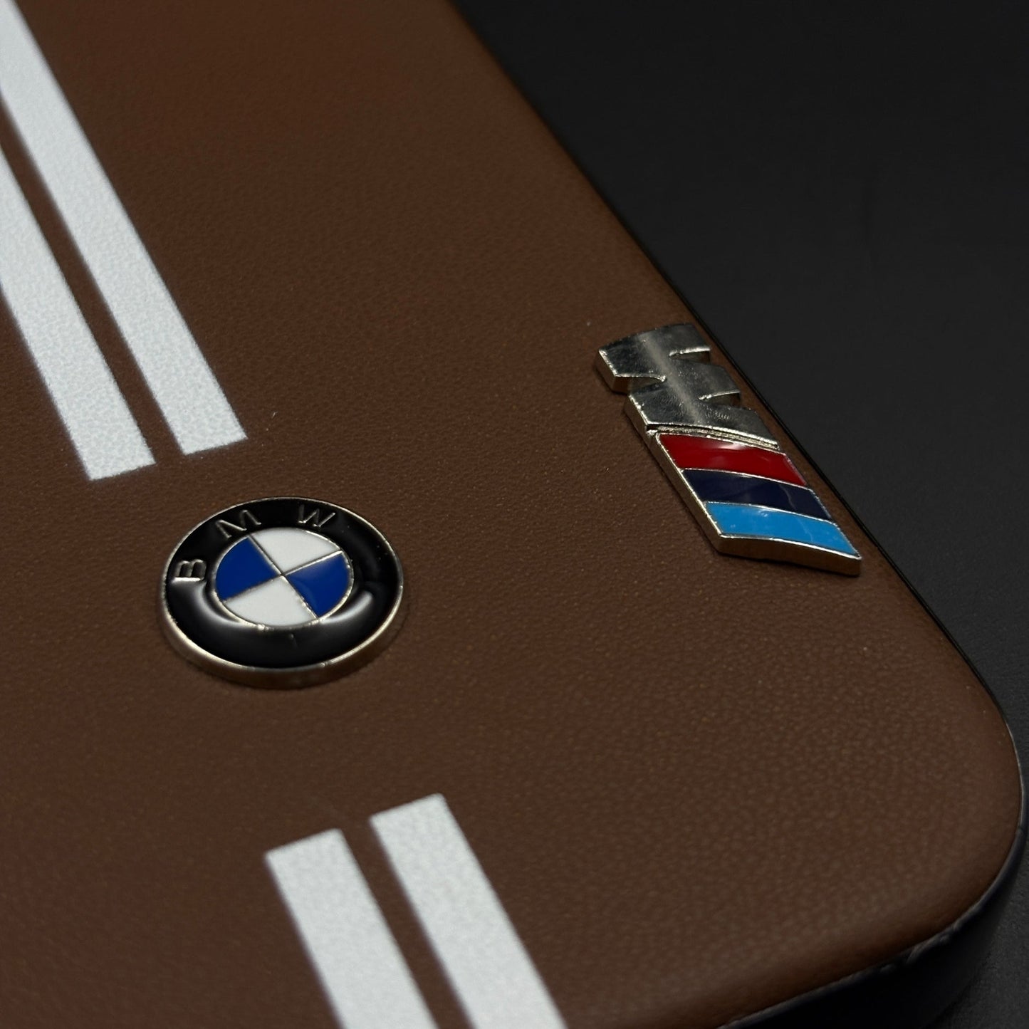 Motorsport Inspired M Performance Stripe Leather Case for iPhone 17