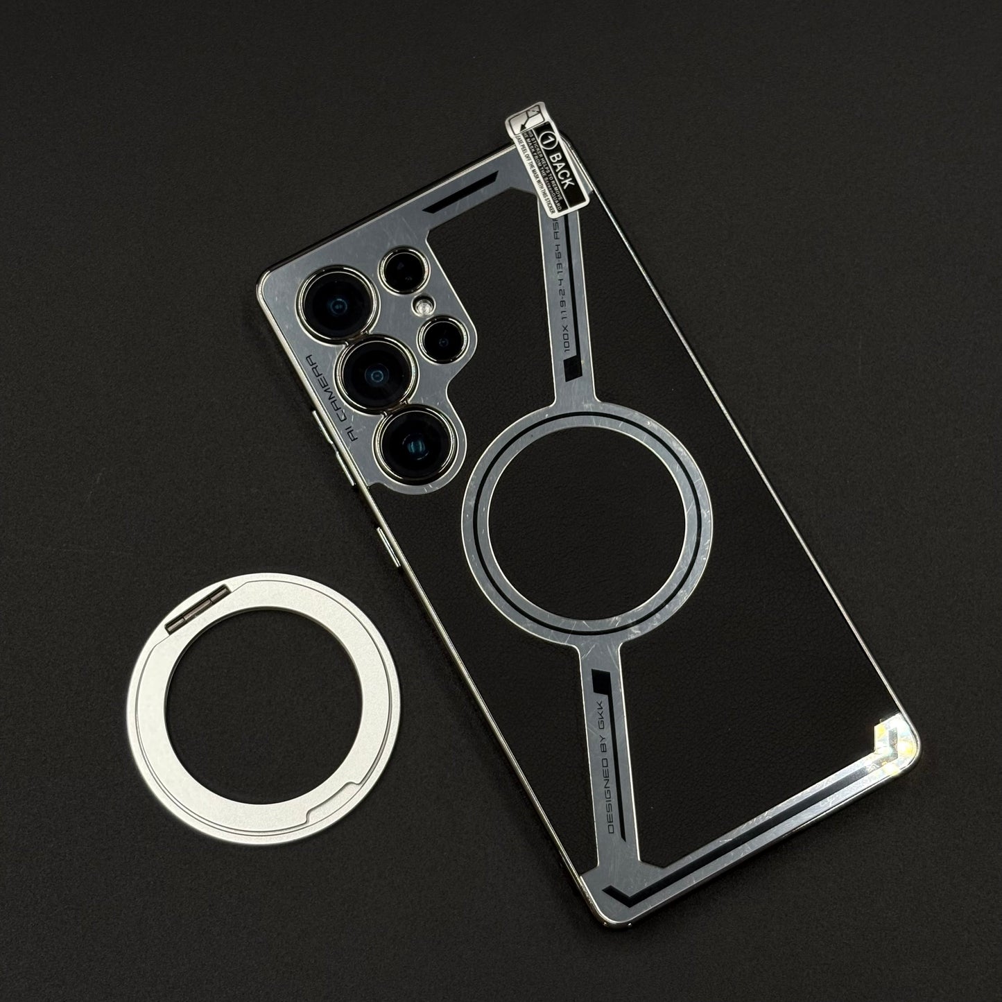 Detachable Metal Ring MagSafe Case for Samsung Galaxy S25 Ultra | Hybrid Armor Design with Magnetic Stand
