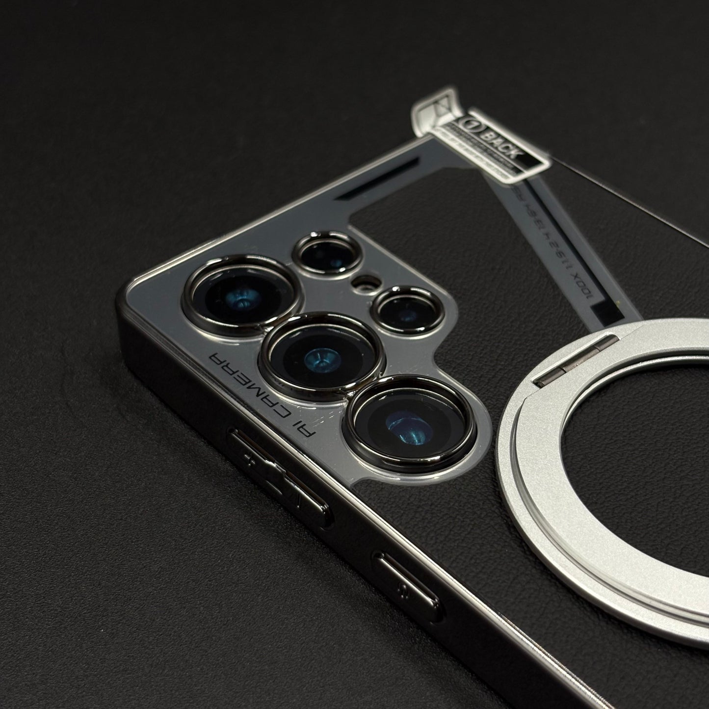 Detachable Metal Ring MagSafe Case for Samsung Galaxy S25 Ultra | Hybrid Armor Design with Magnetic Stand
