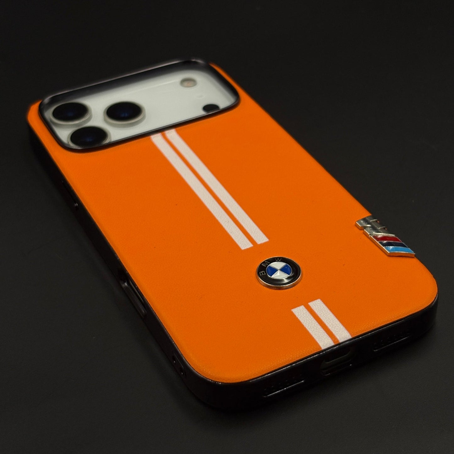 Motorsport Inspired M Performance Stripe Leather Case for iPhone 17 Series