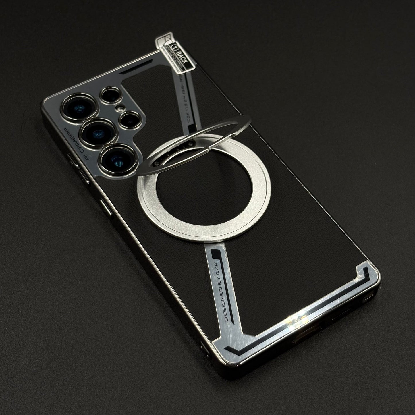 Detachable Metal Ring MagSafe Case for Samsung Galaxy S25 Ultra | Hybrid Armor Design with Magnetic Stand
