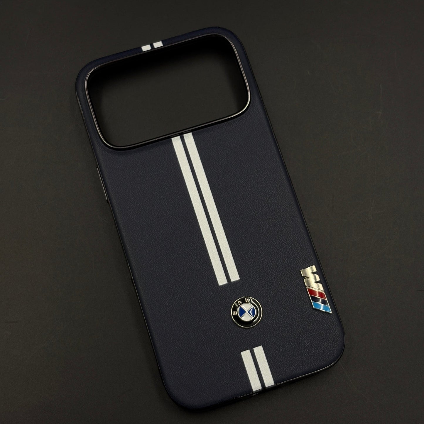 Motorsport Inspired M Performance Stripe Leather Case for iPhone 17 Series