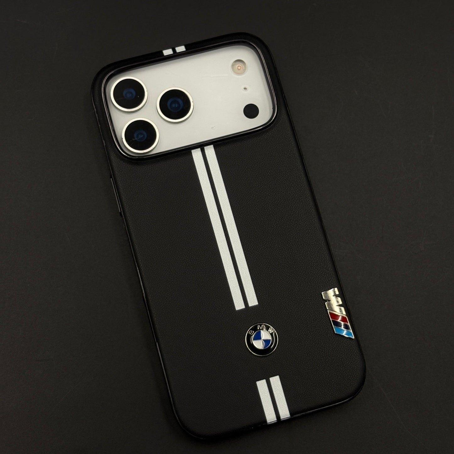 Motorsport Inspired M Performance Stripe Leather Case for iPhone 17 Series