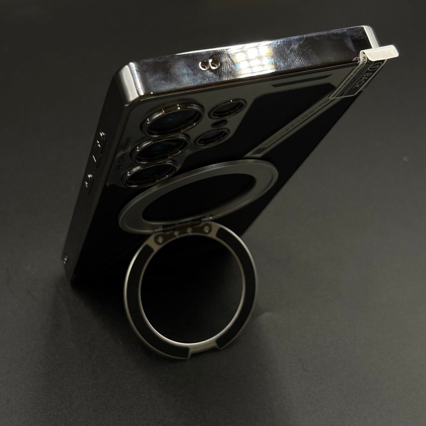 Detachable Metal Ring MagSafe Case for Samsung Galaxy S25 Ultra | Hybrid Armor Design with Magnetic Stand