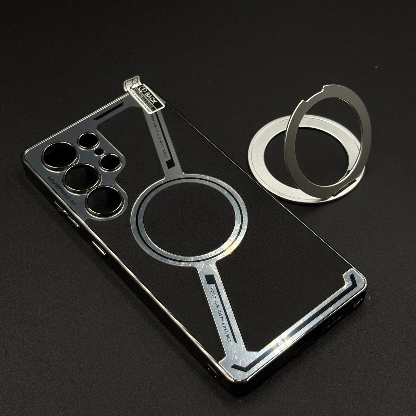 Detachable Metal Ring MagSafe Case for Samsung Galaxy S25 Ultra | Hybrid Armor Design with Magnetic Stand